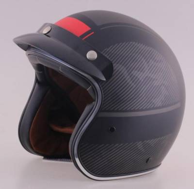 Шлем мото открытый RACER (Рейсер) BLD-181 (XL) черный/красный