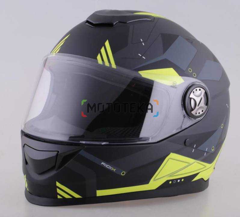 Шлем мото интеграл RACER (Рейсер) BLD-M62 (XL) серый/желтый